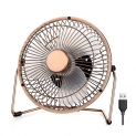 EasyAcc 5 Pouces USB Ventilateur de Bureau, Table personnelle à Faible Bruit Mini Ventilateur, alimenté par USB à 2 Vitesses Rotation à 360° améliorent Flux d’air pour Dortoir Bibliothèque – Bronze
