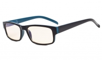 Eyekepper UV Protection Lunettes de vue avec Lentille Teintee Ambre (noir/bleu, 4.0)