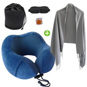 travel wik oreiller mmoire de forme coussin de voyage echarpe kit pour 1