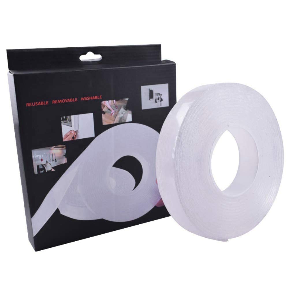 Ailyoo Ruban adhésif Double Face adhésif Double Face Magic Tape Magic Nano Trickless Gel Gel Collant Ruban Adhésif Anti-Slip pour Verre, Plastique, Bois, métal, Papier, etc.