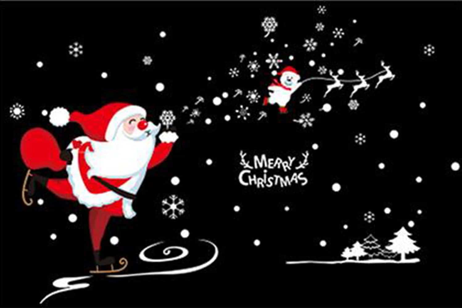 Black Temptation Décoration de Noël Accueil / Boutique / Sticker vitres Sticker muraux Holiday Accessories, Multi-Color # 13