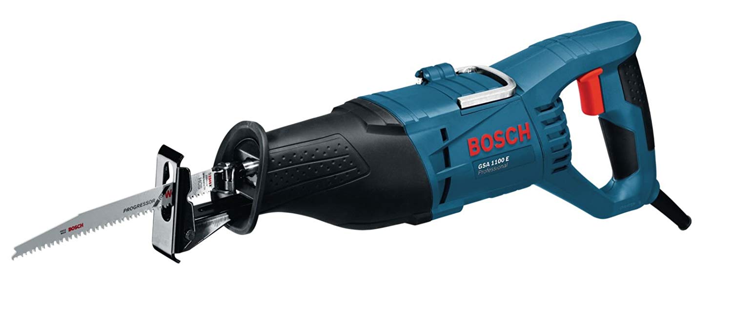 Bosch Professional 060164C800 GSA 1100 E Scie sabre, 1100 W Coffret, Bleu