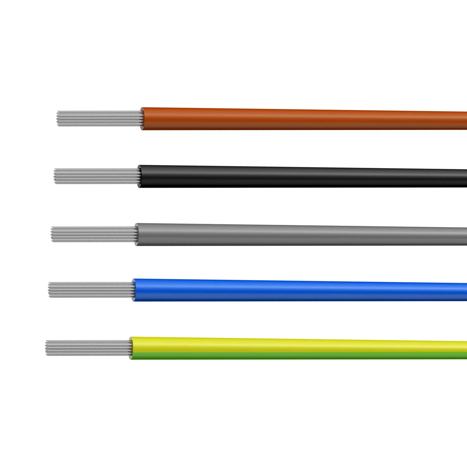 NorthPada 16 AWG 1,31mm² Kit de Fil électrique torons Fils de silicone Fil étamé Câble Cable de cuivre 5 Couleur 600V 12A -60 ° C – + 200 ° C 5 x 3mètres
