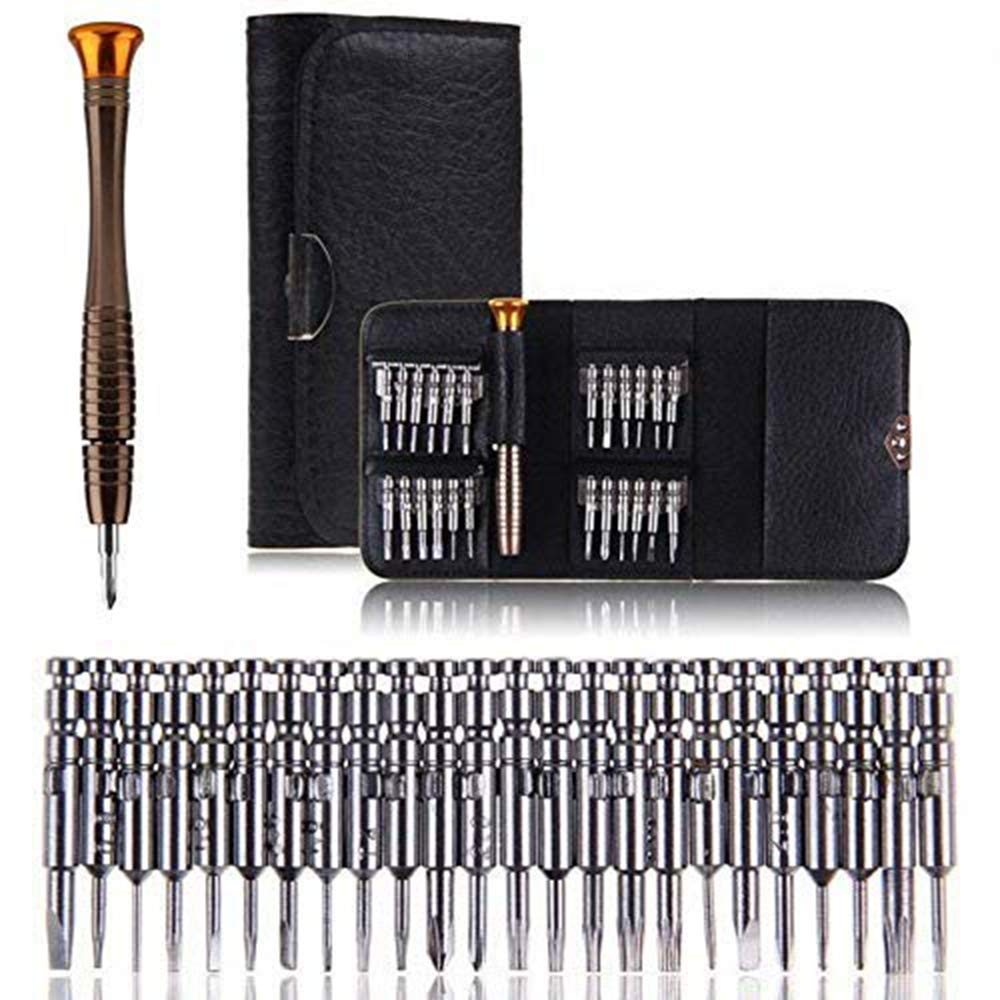 Vakki Tournevis de Précision Mini, Kit de Tournevis 25 pièces Outils de Réparation pour Portable, Laptop, Montre, Jouets, Lunettes, Bijoux etc.
