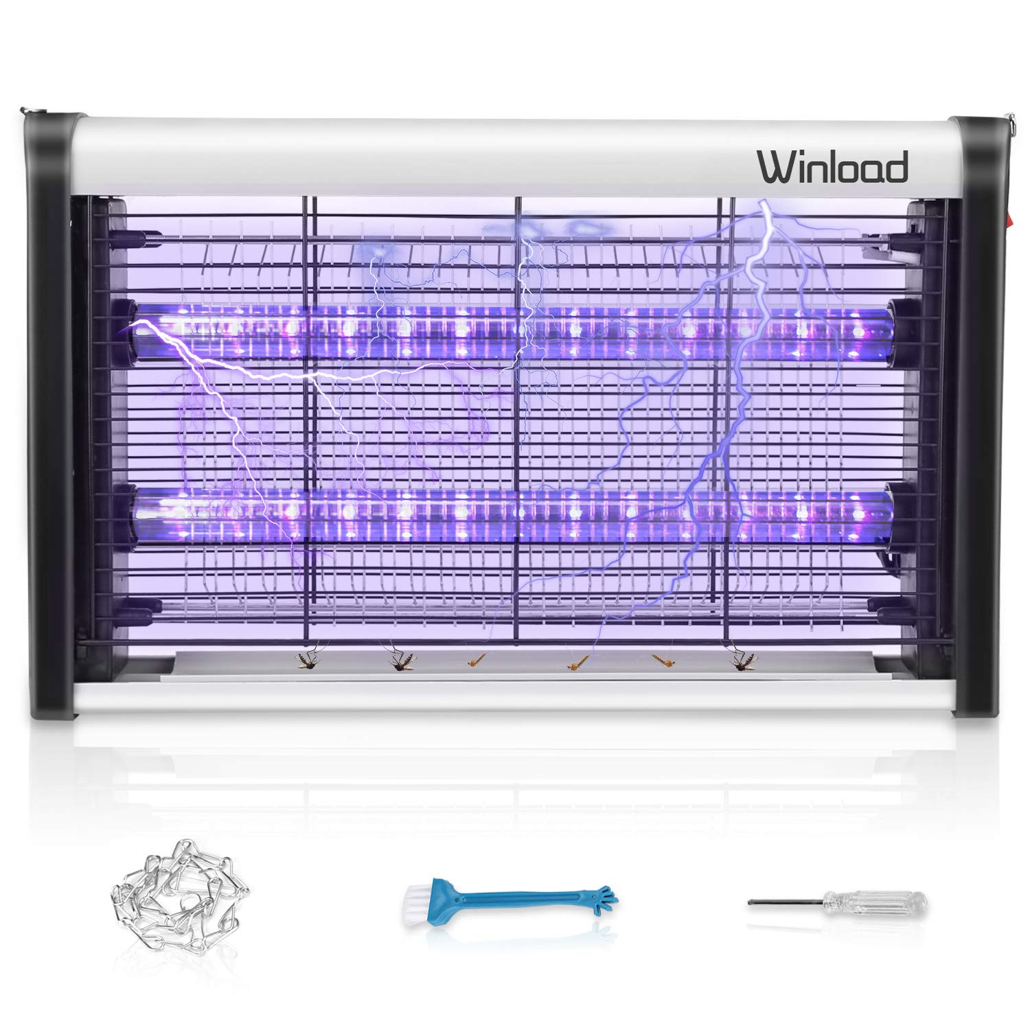 Winload Lampe Anti Moustique Électrique, 4W LED Tue Mouches Destructeur D’ Insectes, UV Lampe Anti Moustiques, Tueur Lampe Répulsif, Piège à Moustique Tueur pour Maison Bureau, Efficace Portée 80m²