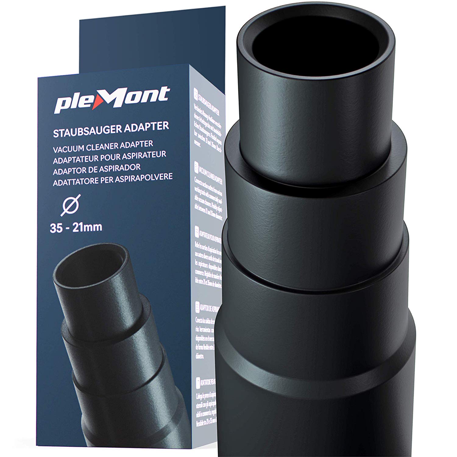 Adaptateur tuyau aspirateur Plemont® pour aspirateurs d’atelier, meuleuse, scie sauteuse, scie circulaire, ponceuse