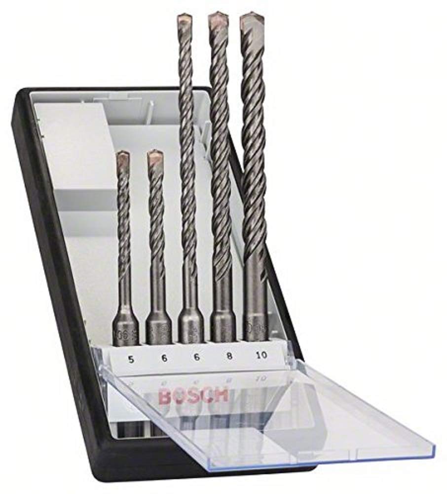 Bosch 2607019927 Assortiment de forets SDS-plus-5 pour perforateur Ø 5/6/6/8/10 mm 5 pièces