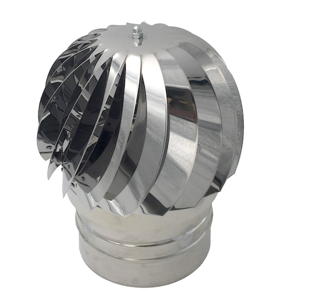 Extracteur de fumées rotatif éolien en inox AISI304 base ronde, chapeau de cheminée, toutes dimensions … (Ø 150 cm)