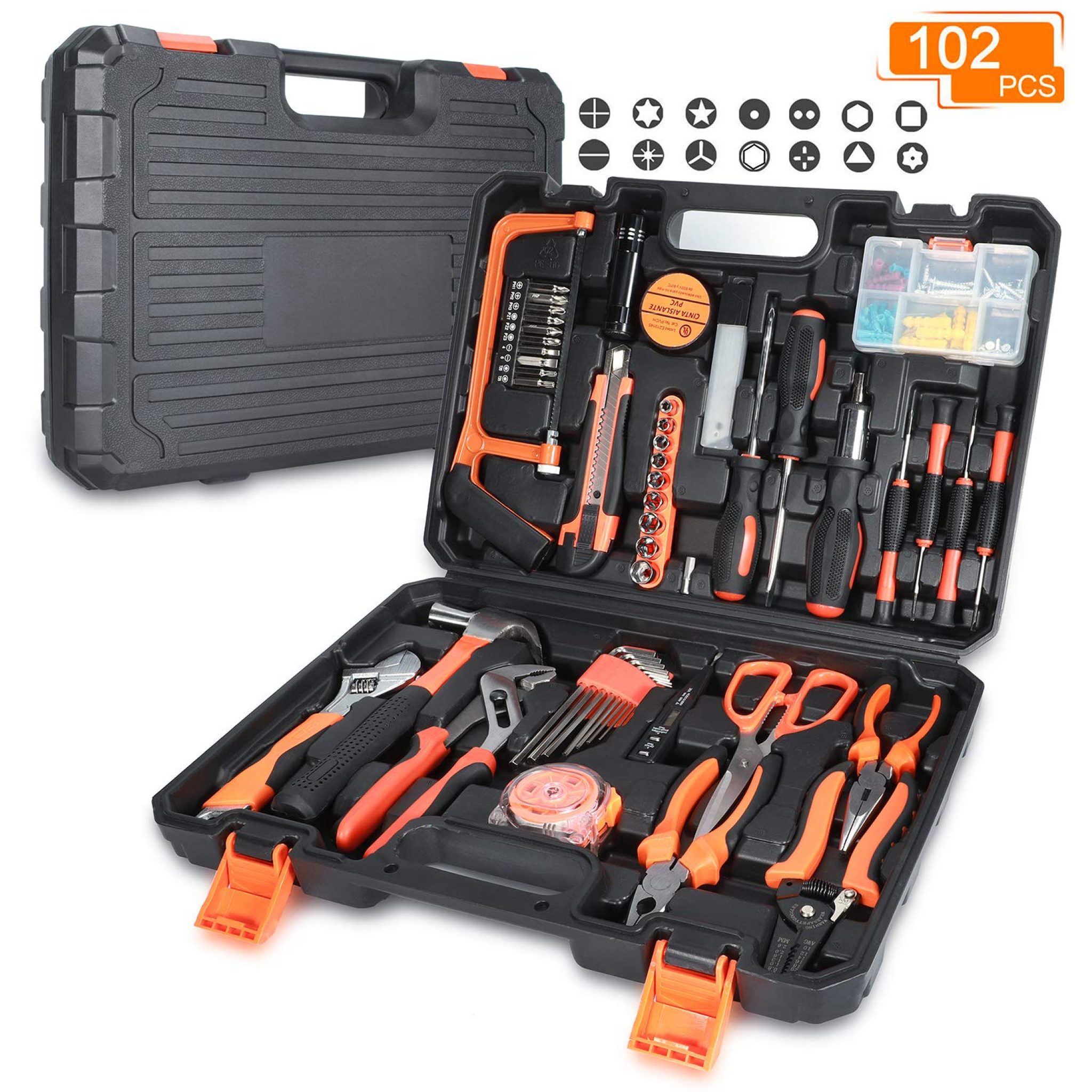 Igrome Mallette Outils - 102 pcs Boîte à Outils Complète Bricolage
