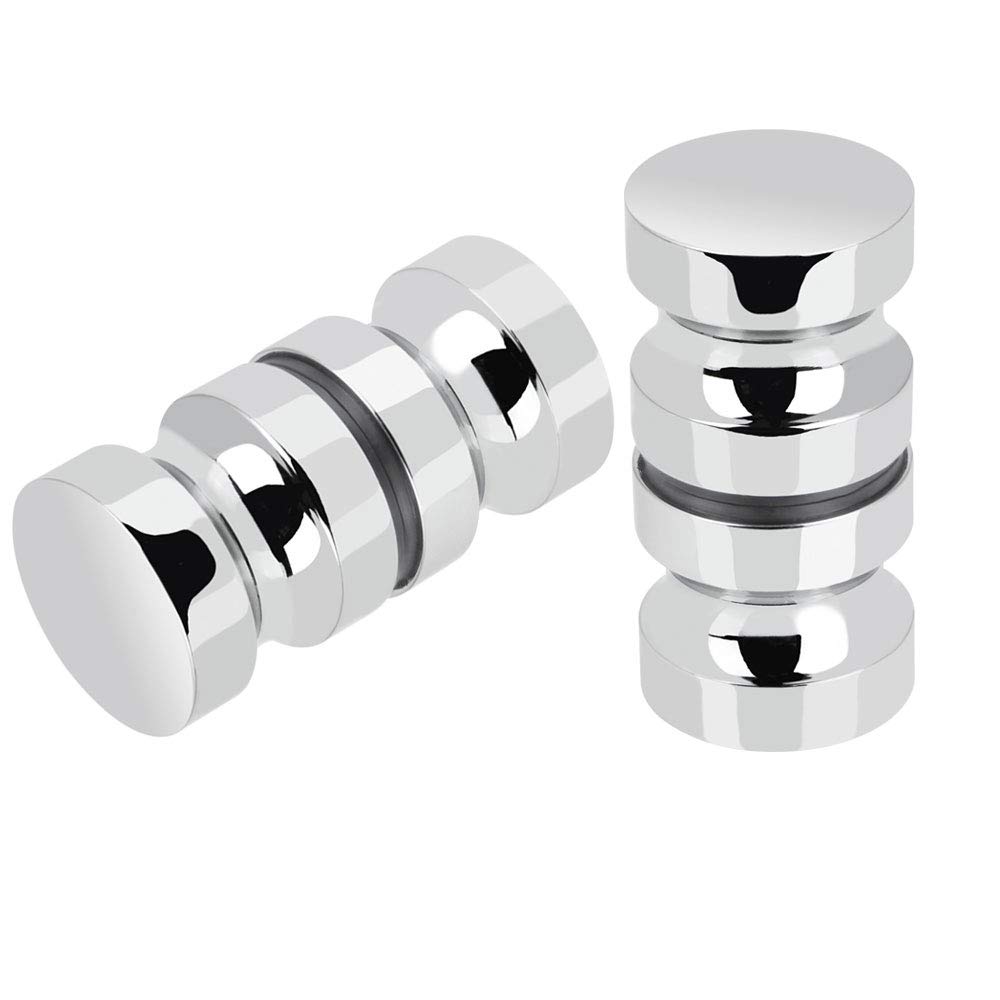 Kbnian 2 Paires de Boutons Inox de Porte de Douche Coulissante Poignées de Porte de Douche en Verre pour Salle de Bain Cuisine Maison Bureau Hôtel