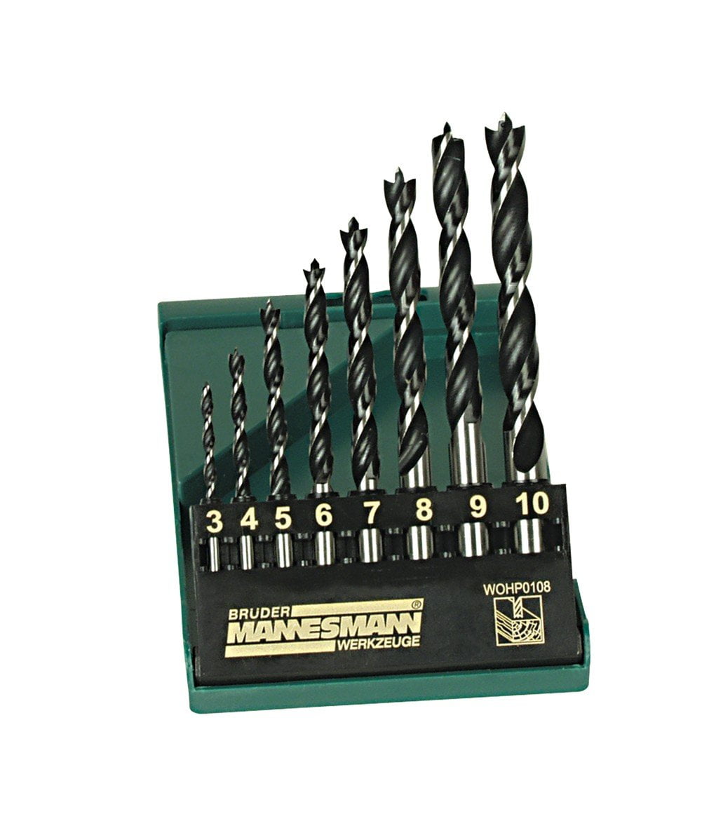 Mannesmann – M54308 – Coffret de mèches à bois pro – 8 pièces