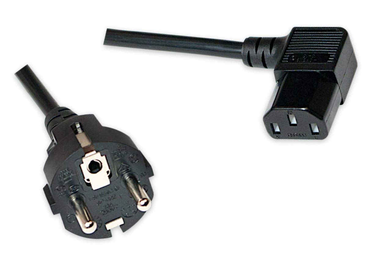Câble d’alimentation Y 1 x Schuko coudé vers 2 x femelle C13-iec13 Câble 1.5 m, appareils à froid. Marque : odedo®