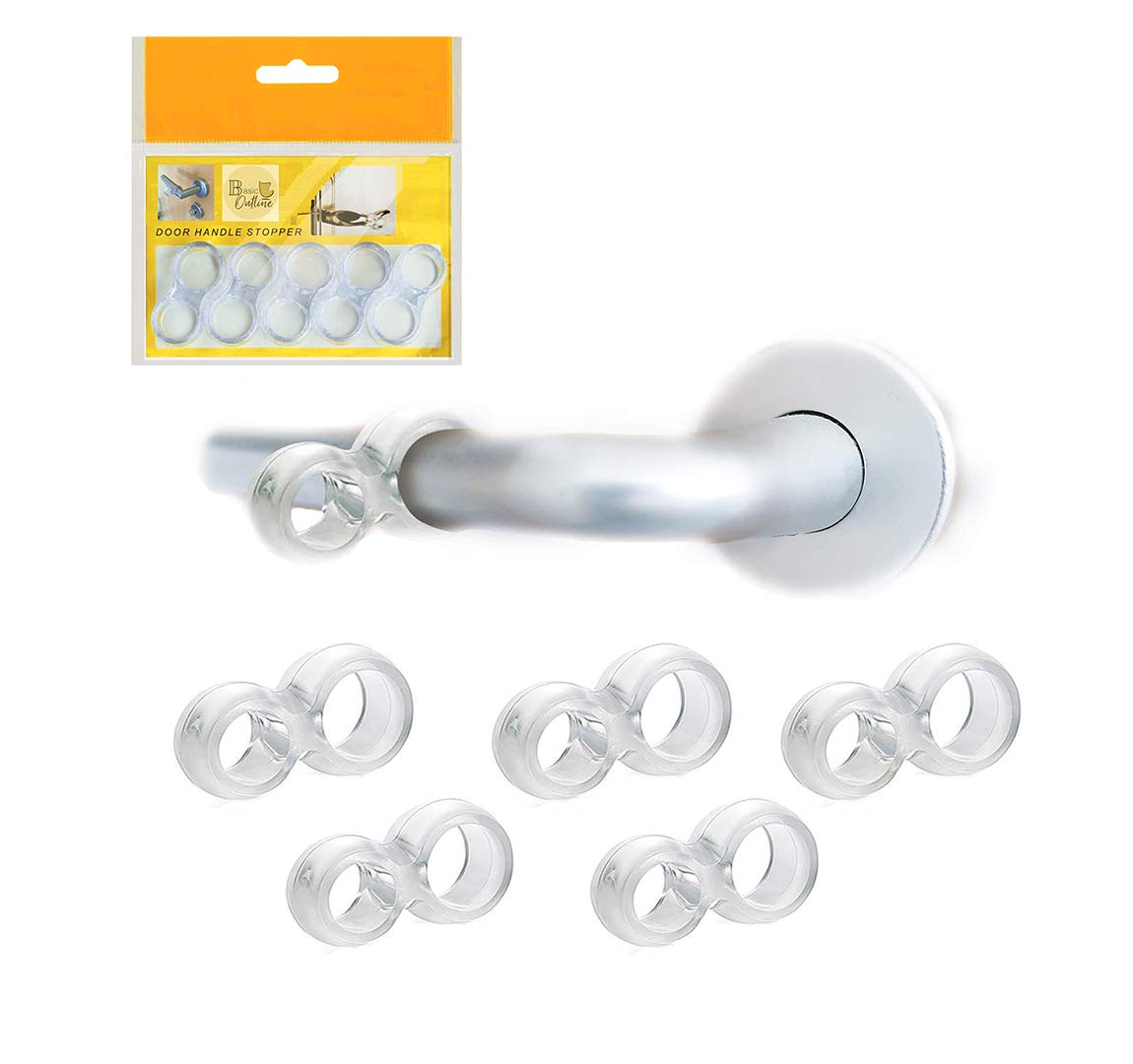 Poignée de porte Butée Porte Bumper Mur Protecteur Bloque Porte Anti-Poignée de porte (pack of 5)