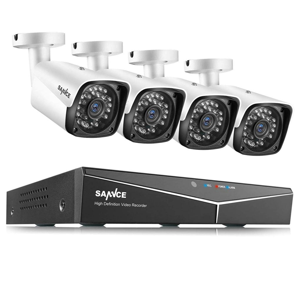 SANNCE H.264+ 4CH NVR 5MP PoE Outdoor Security IP Camera 