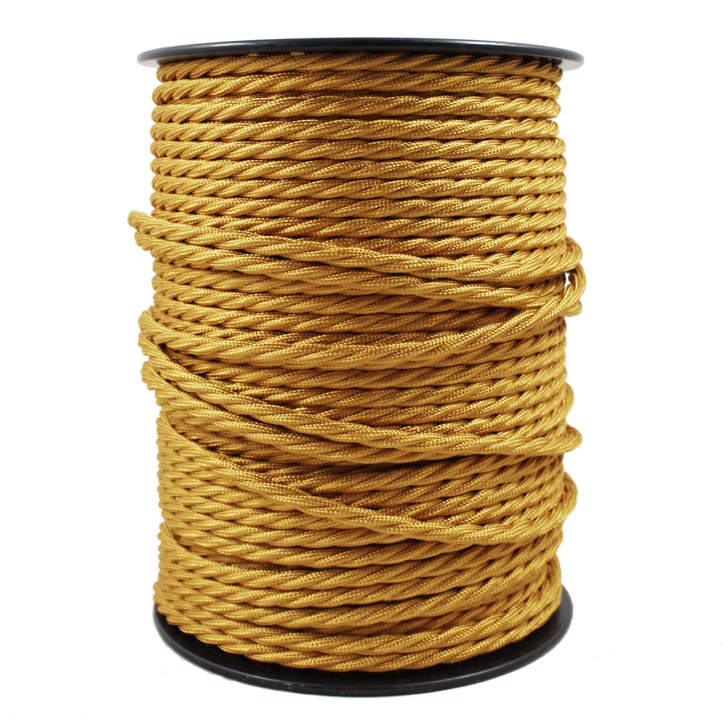 Câble électrique textile pour lampe. Longueur 2 Mètres, 3 broches (0,75mm²). Parfait pour des projets de bricolage maison