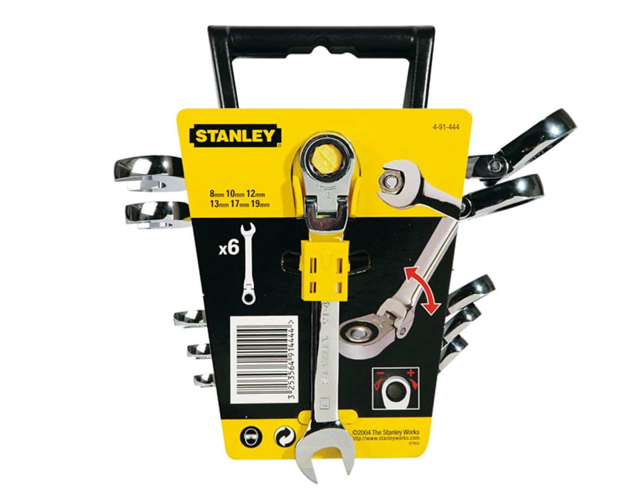 Stanley 4-91-444 Clé mixte à cliquet à tête indexable Jeu de 6 pièces