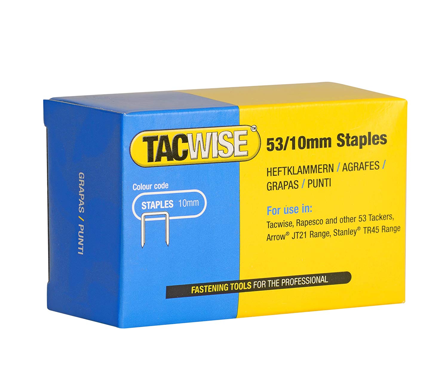 Tacwise Agrafes de Type 53 / 10 mm Galvanisées (Boîte de 5 000)