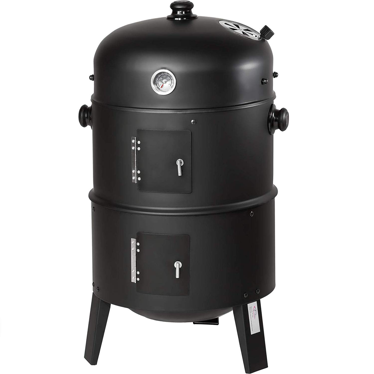 TecTake BBQ GRILL BARBECUE CHARBON DE BOIS FUMOIR SMOKER – diverses tailles au choix – (3en1 BBQ Fumeur/grill | No. 400820)