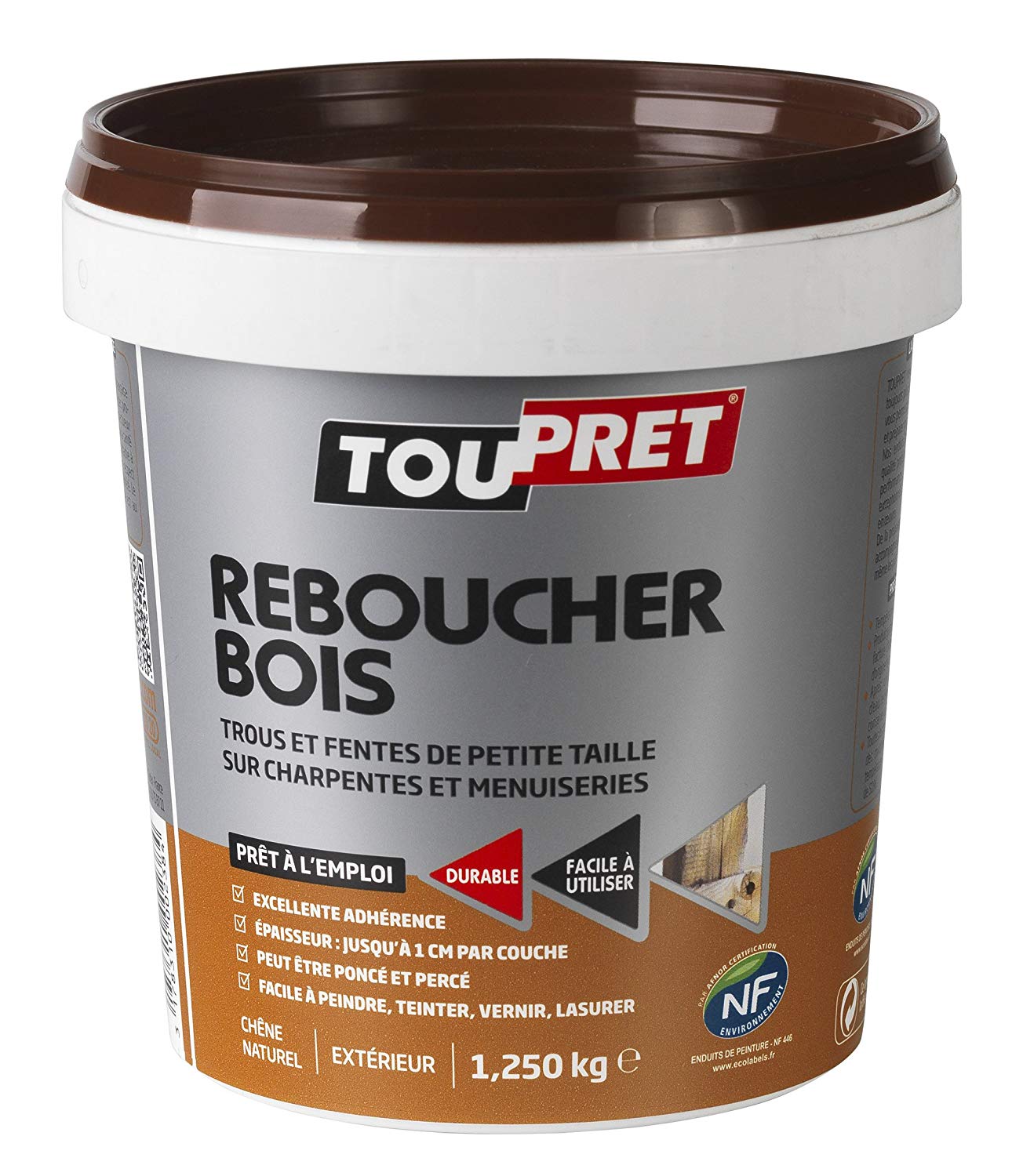 Toupret 451020 Reboucher bois pâte 1,2 kg
