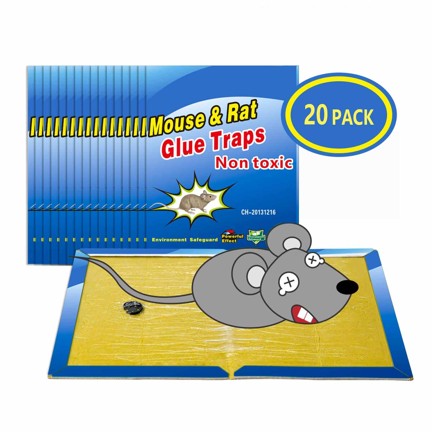 Lot de 20 plaques de piège à souris et rats
