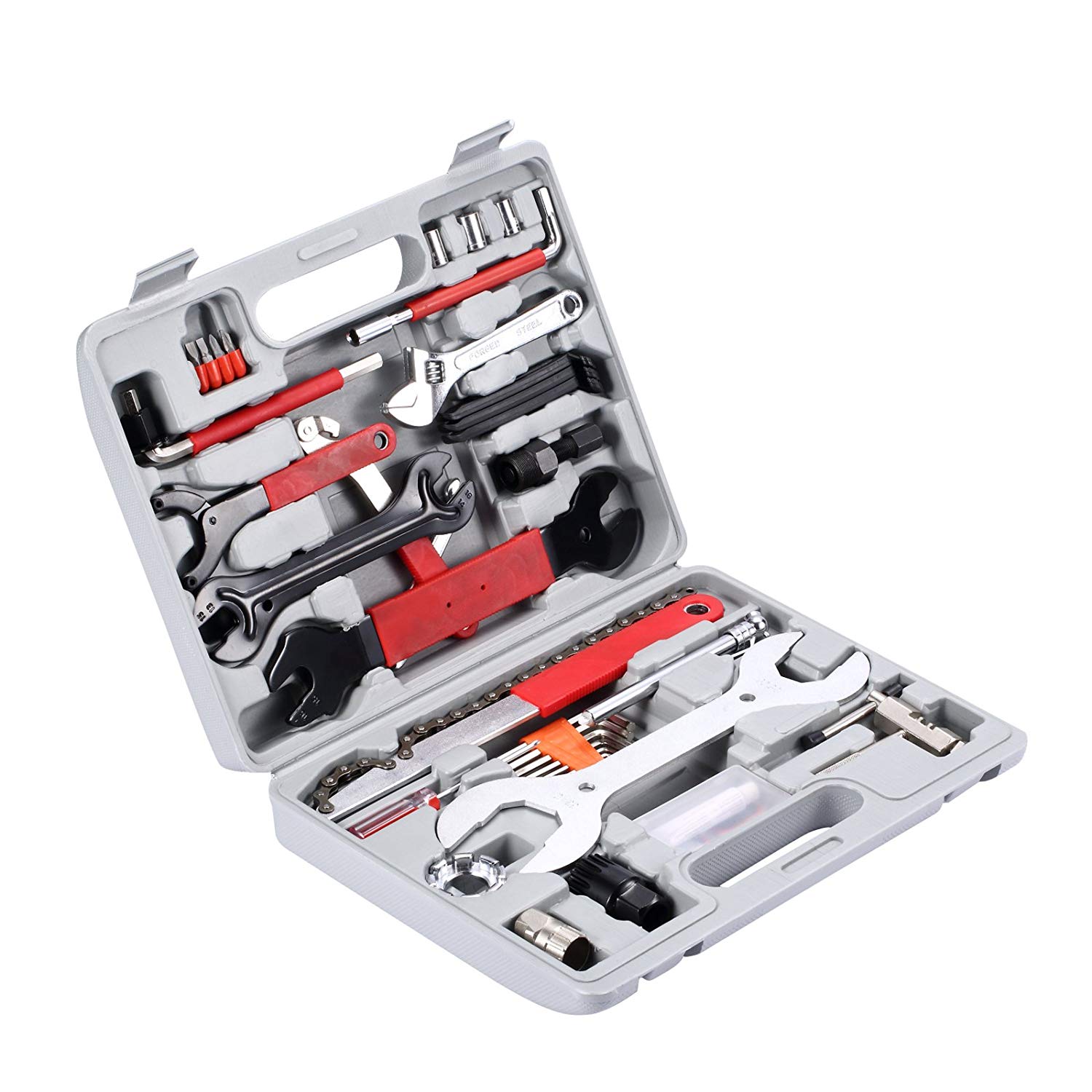 Yorbay Mallette à Outils pour réparation de vélos, 48 piezasjuego d’outils dans Pratique étui pour réparation et Support de vélos à la Maison.