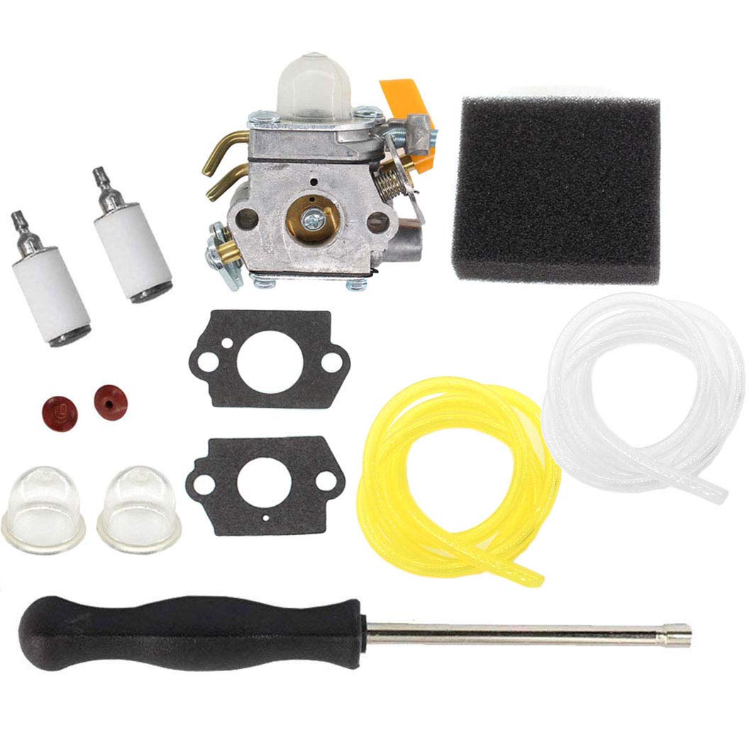 AISEN Carburateur avec filtre à air et tournevis pour Ryobi RBC30SET RLT30CET RHT2660DA RLT26CD RLT26CDS 26 cc 30 cc Homelite Zama C1U-H60 308054003 985624001