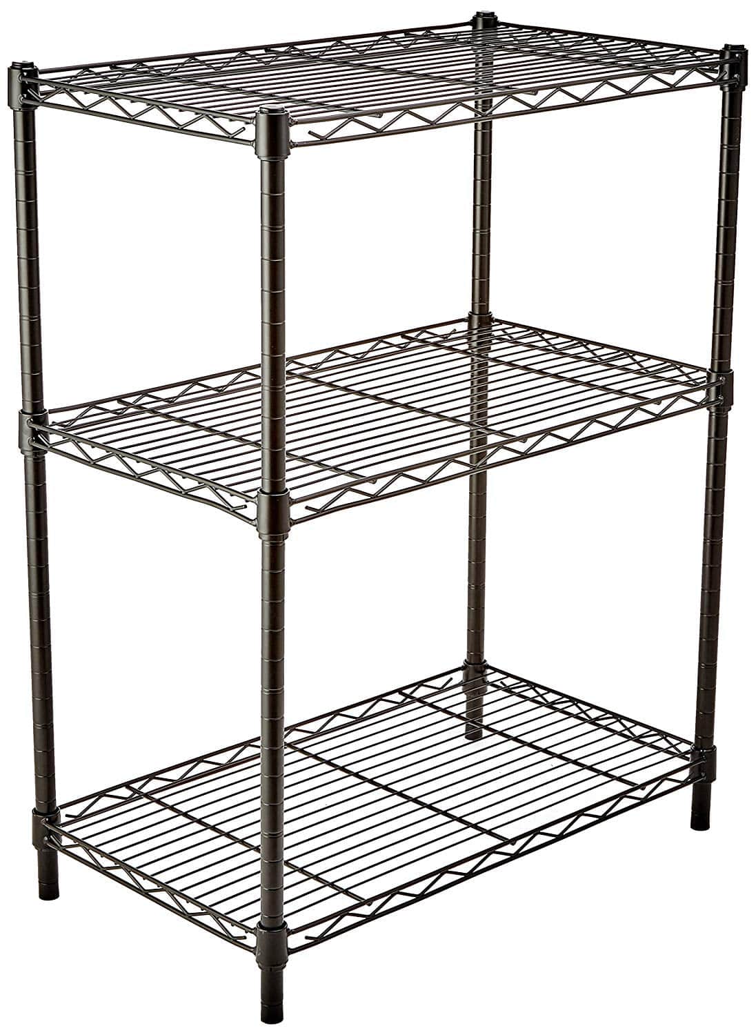AmazonBasics Étagère à 3 niveaux Noir