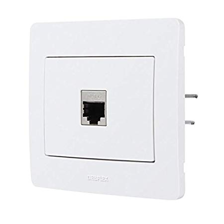 APPAREILLAGE ENCASTRE GAMME DIAM2 PRISE RJ45 CAT 6 FTP BLANC