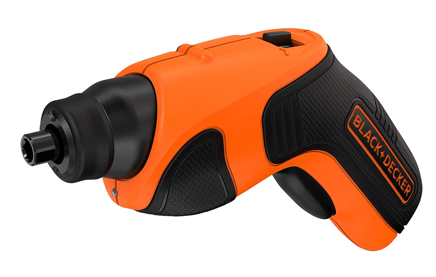 BLACK+DECKER CS3651LC-QW Tournevis sans fil – Blocage de l’arbre automatique – Faisceau lumineux – 2 embouts de vissage, 3.6V, Orange,