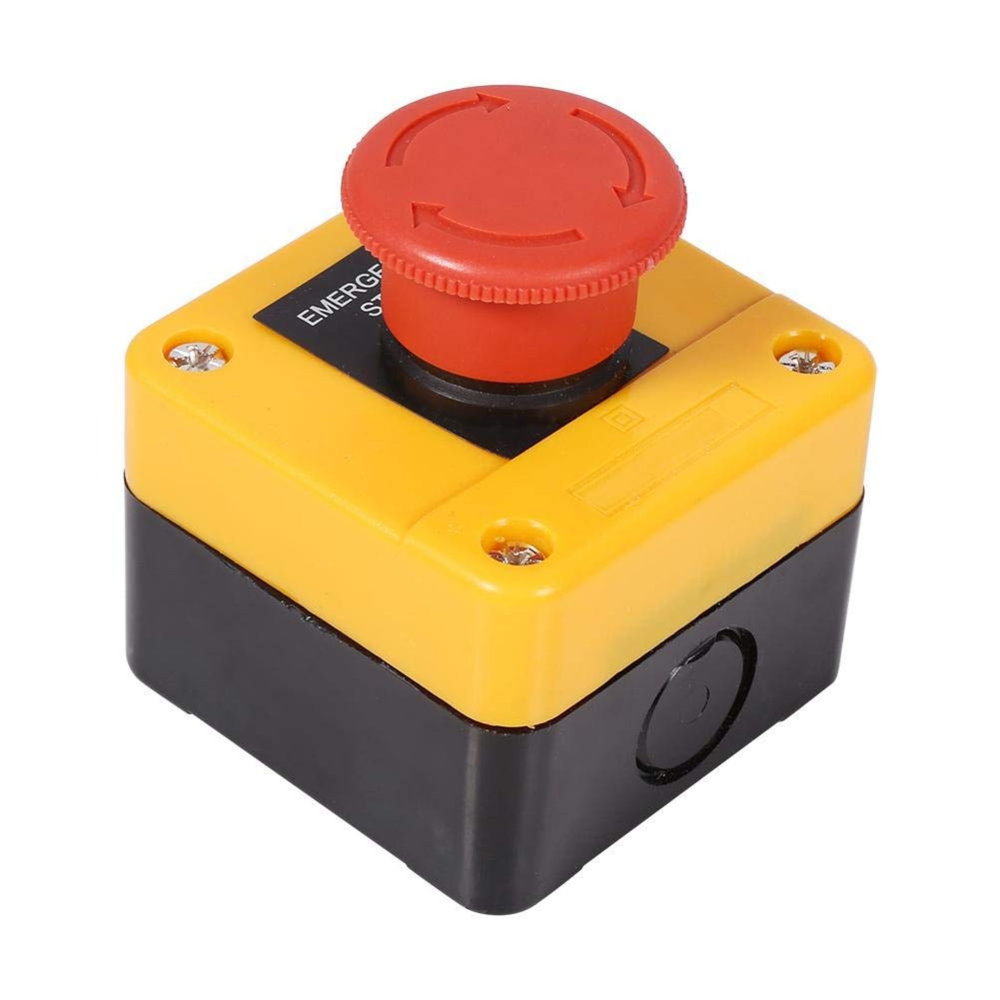Bouton-poussoir d'arrêt d'urgence - SODIAL (R) 22mm NC Bouton-poussoir ...
