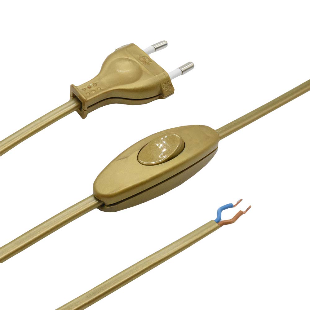Câble d’alimentation avec prise et interrupteur 1,2 g 2 g 2 g 2 x 0,75 mm² 250 V G Longueur 1500 mm