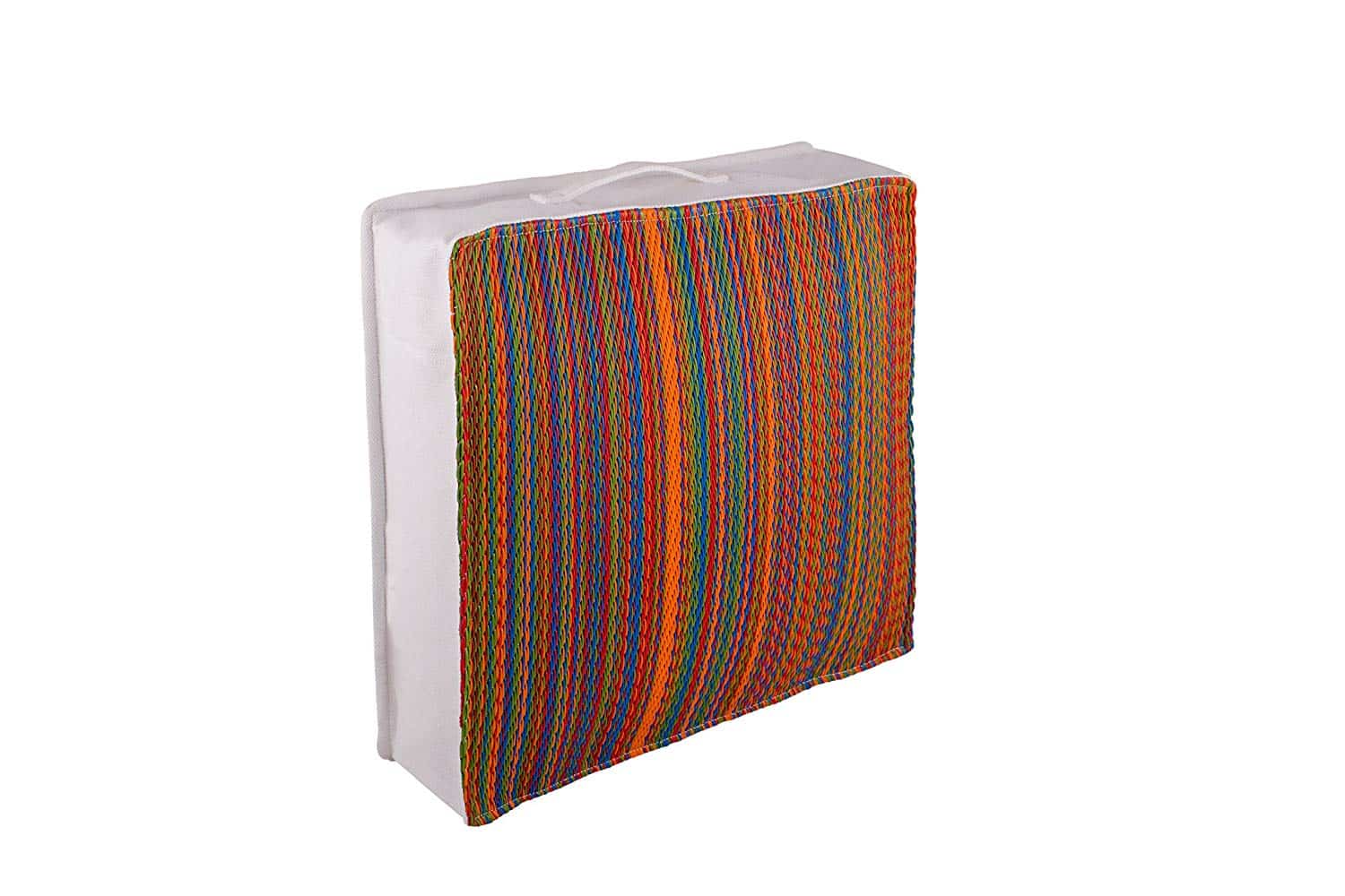 FAB HAB Cancun – Coussin de Sol extérieur Multicolore en Plastique recyclé (51 cm x 51 cm)
