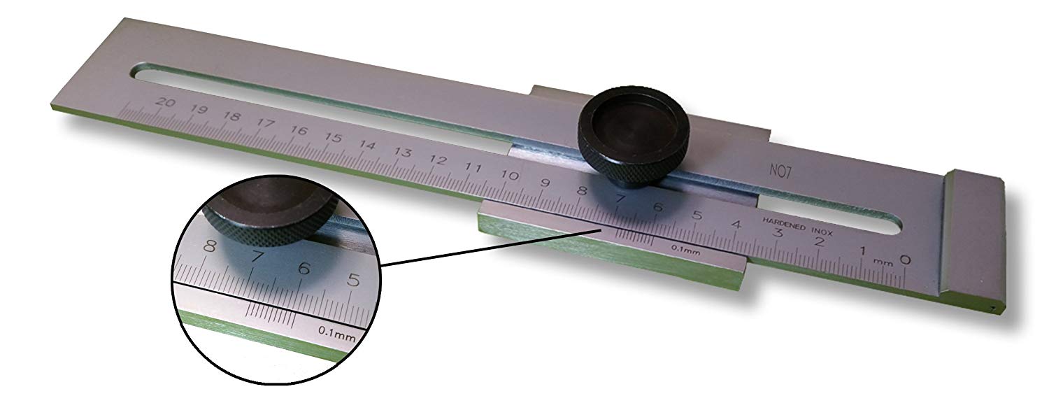JAUGE PARALLELE de TRACAGE – INOX – Cap. 200mm Lecture 0.1mm
