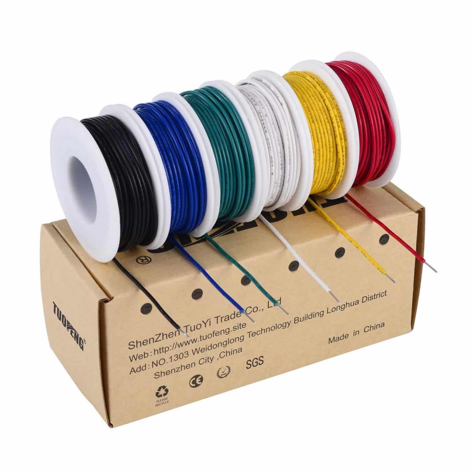 6 Bobines De Fil lectrique En Silicone De 9 M tres TUOFENG 22 AWG