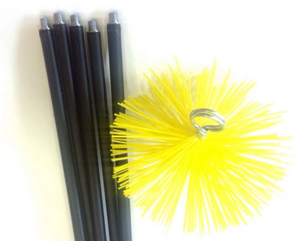 Kit de ramonage avec hérisson nylon – Brosse diamètre 180 mm – KIBROS