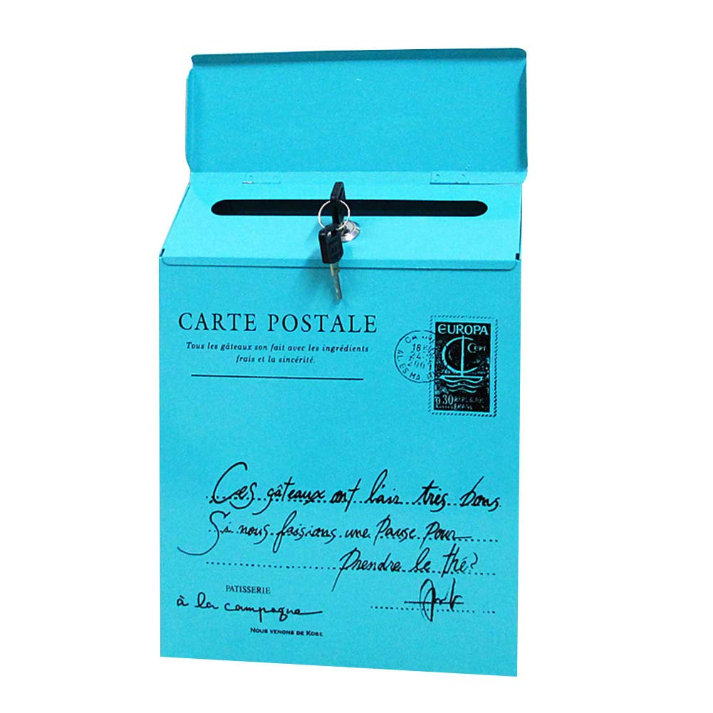 Muchfunny Vintage Boîte aux Lettres Murale Boîte aux Lettres Boîte aux Lettres Iron Lock Boîte Murale