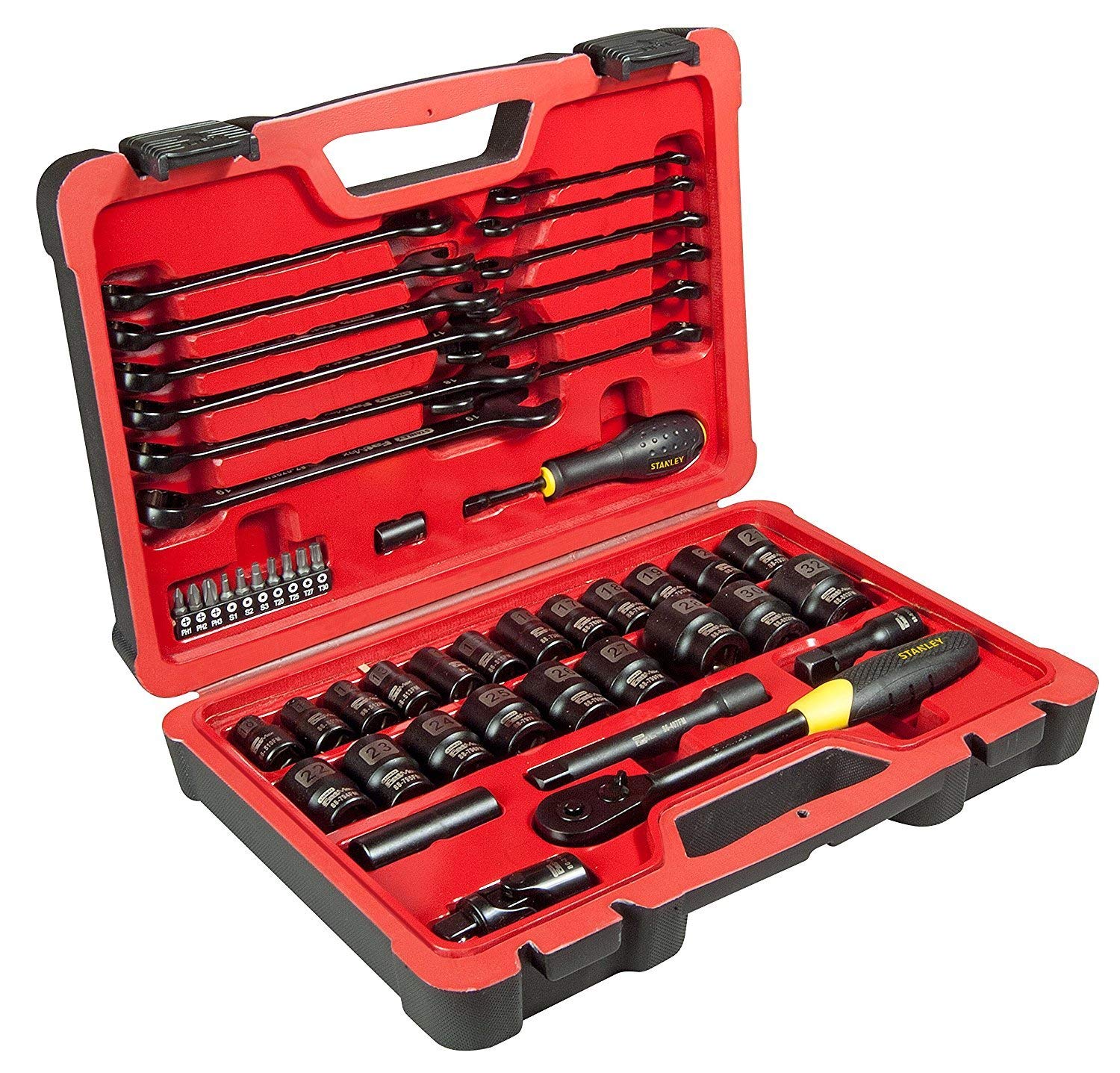 Stanley FMHT0-73922 Coffret à Douilles Noir Chrome 50 pièces