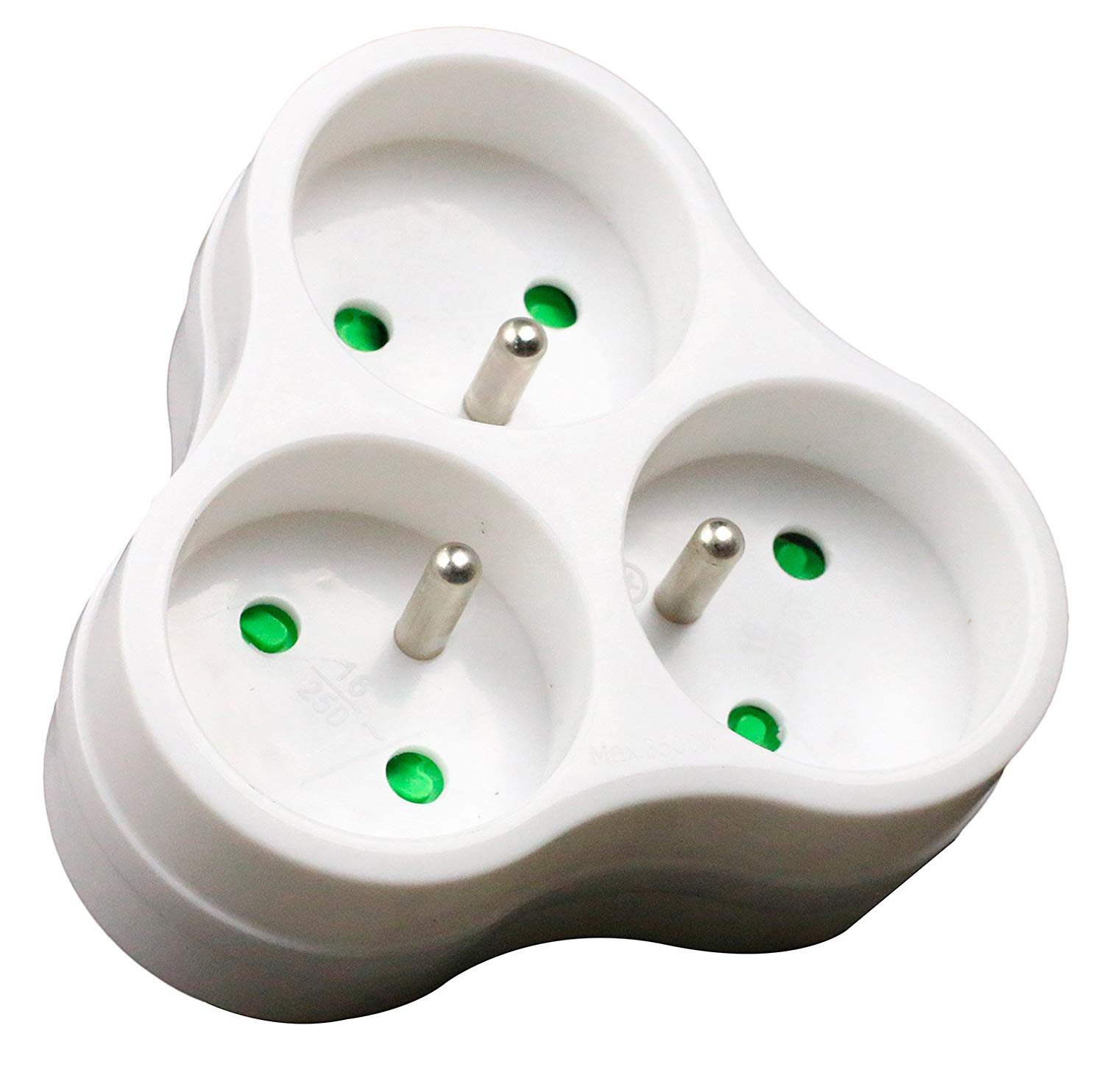 Zenitech – Triplite 3x16A Triangulaire – Blanc