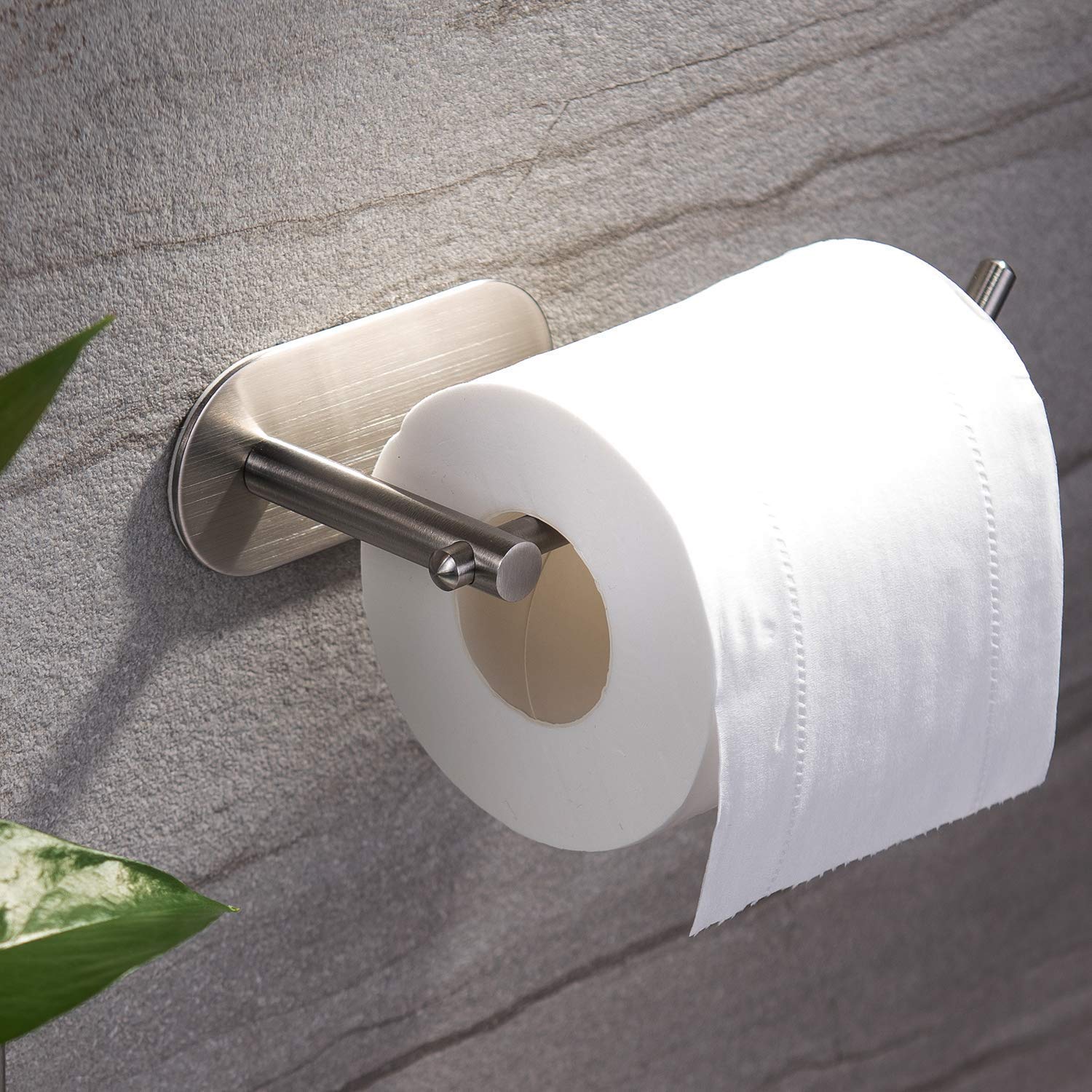 ZUNTO Porte-rouleau de Papier Toilette Sans Support de Papier Auto-adhésif de Forage Titulaire de Papier Hygiénique en Acier Inoxydable