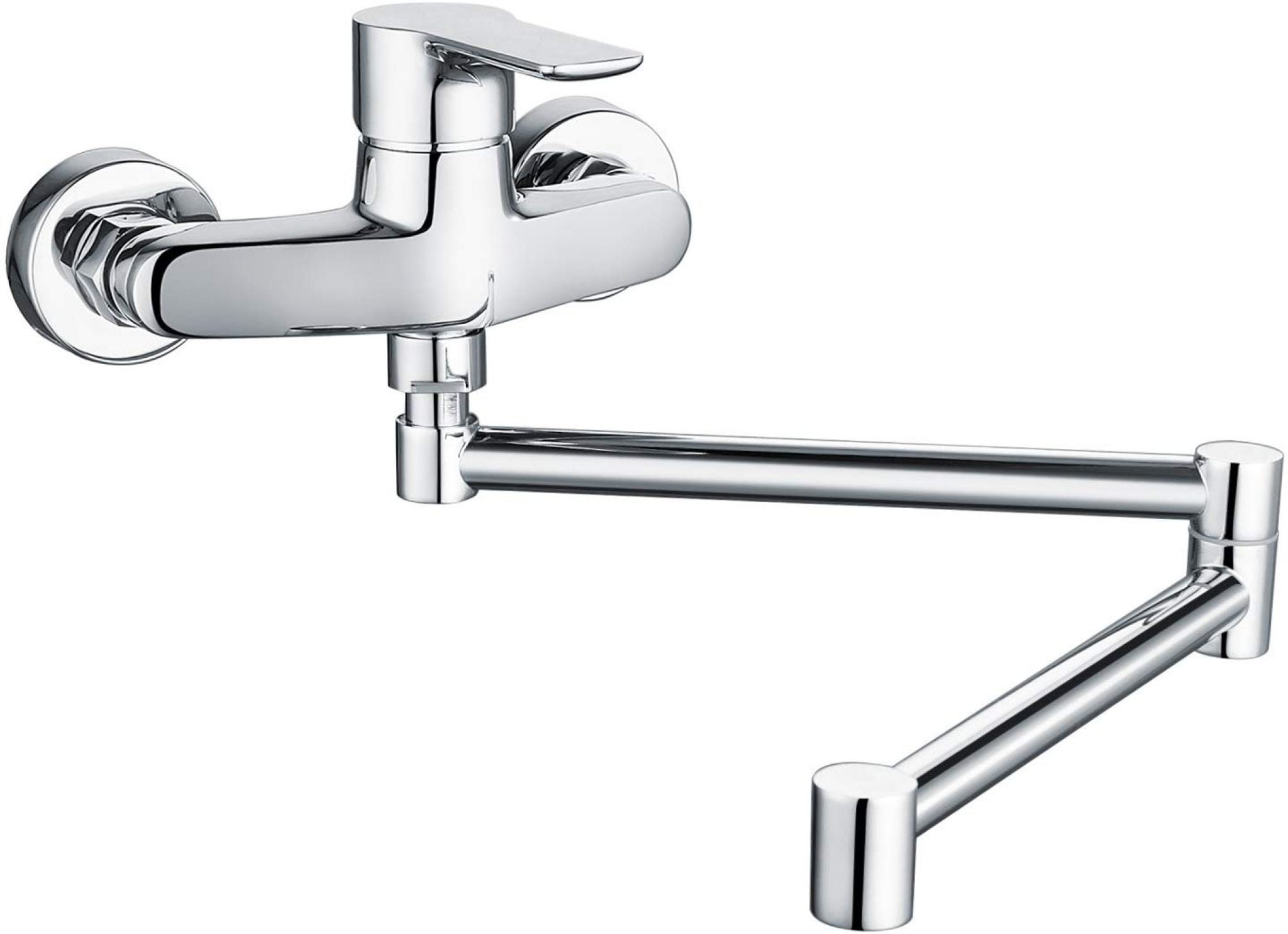 Hapilife Montage Mural Robinet de Cuisine Pliable Bec Orientable