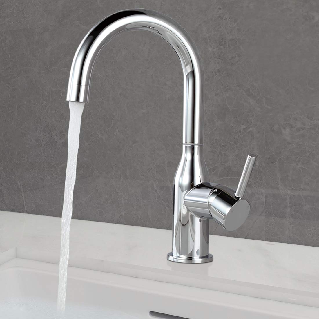 Robinet de Lavabo Mitigeur Cuisine Universel Robinet Salle Bain avec