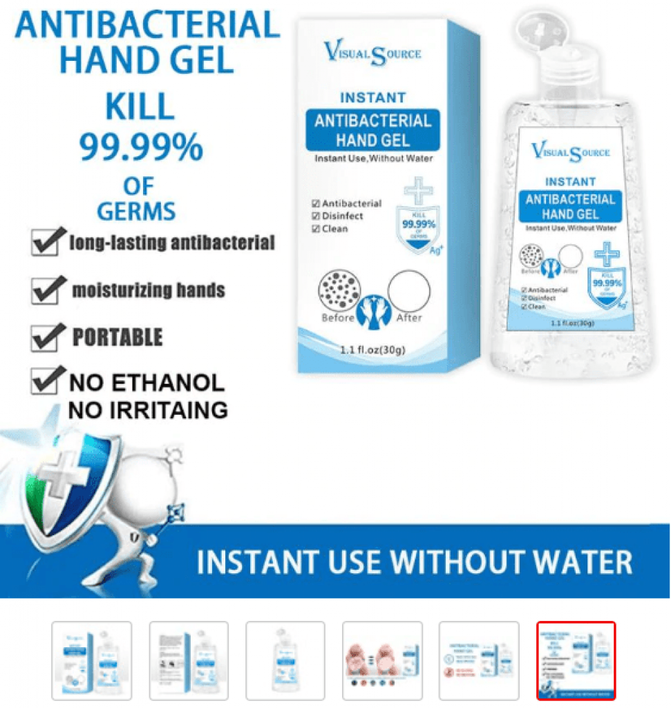 Gel anti virus Coronavirus