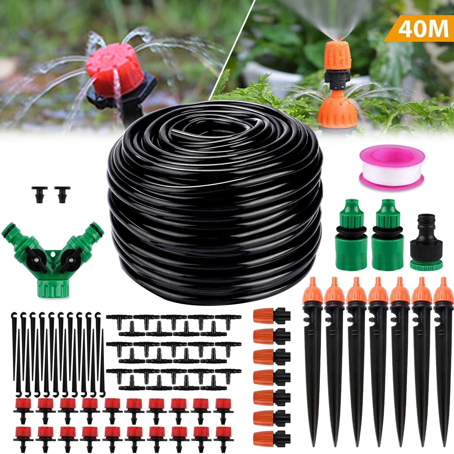 Xddias Kit d'irrigation Goutte - 40m Micro Irrigation Goutte à Goutte ...