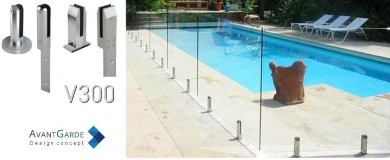 Barrière piscine en verre
