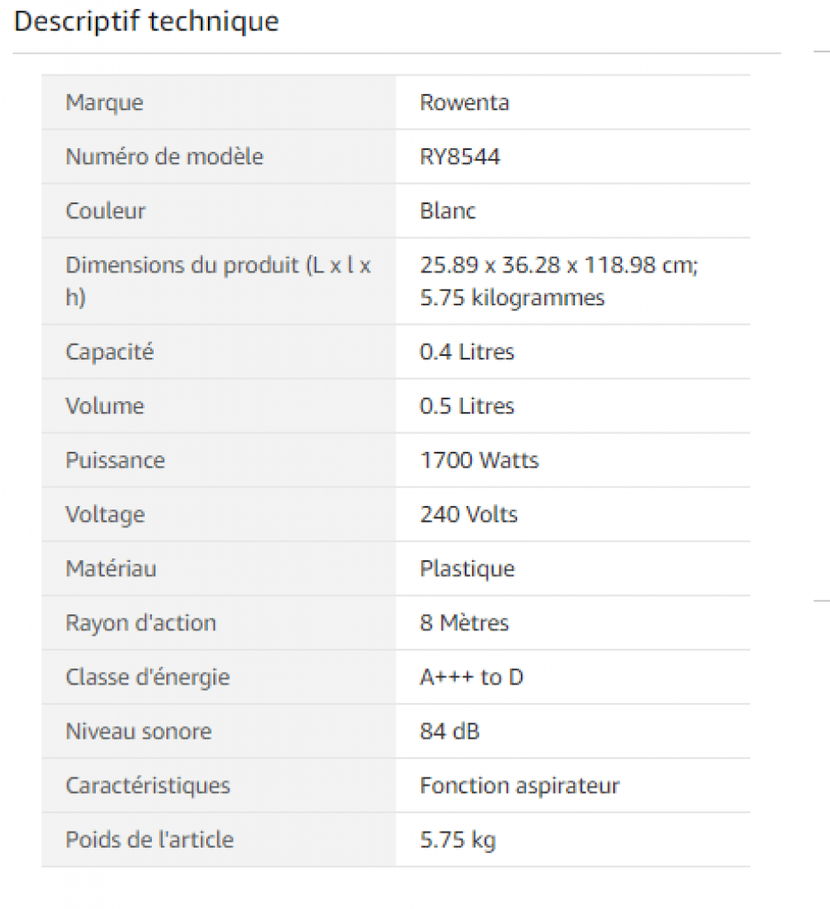 Fiche Techique B07N2W672P