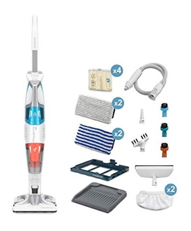 Le meilleur Nettoyeur vapeur ROWENTA 2 en 1 Clean & Steam 1700 W – RY8544WH accessoires multi-surfaces.