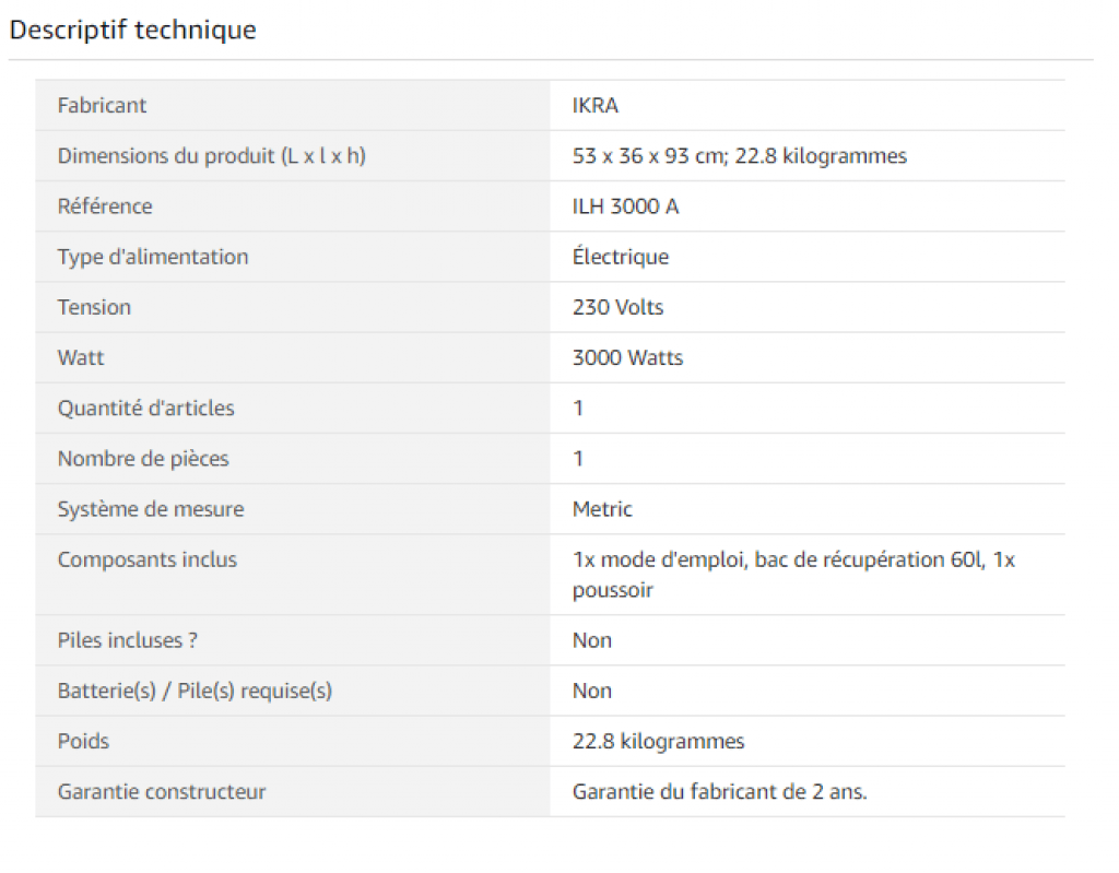 Fiche Technique B06XCYC29H 1