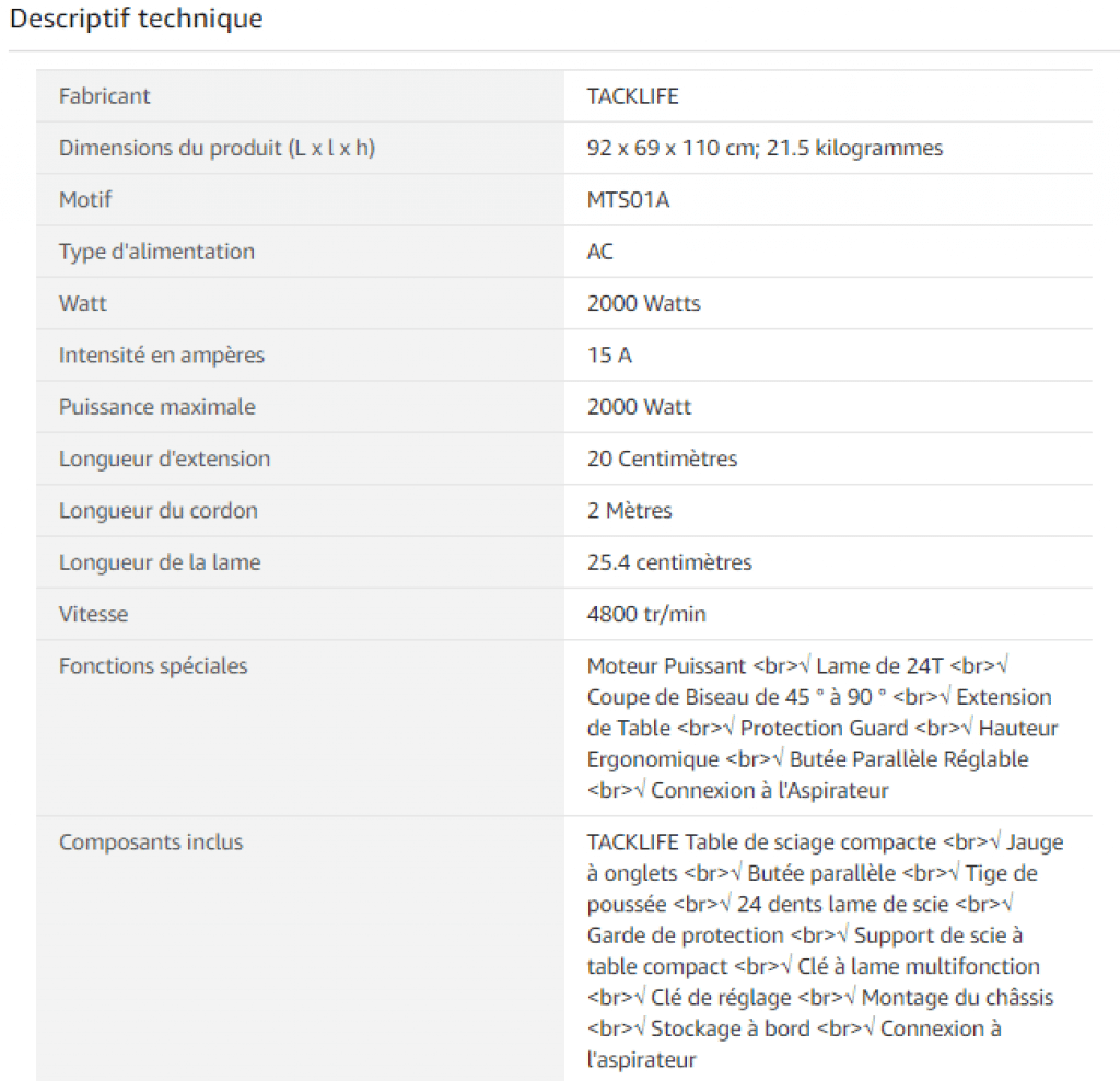 Fiche Technique B08CVFHB26