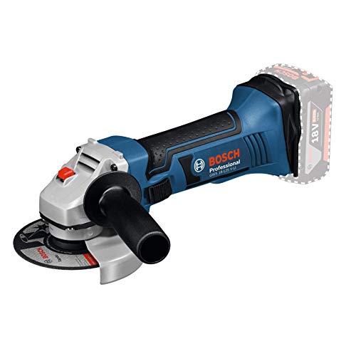 Bosch Professional 060193A307 Meuleuse Angulaire Sans Fil GWS 18-125 V-LI Solo (18 V, Ø Disque à Ébarber / à Tronçonner : 125 mm, Boîte Carton) Noir/Bleu/Argent