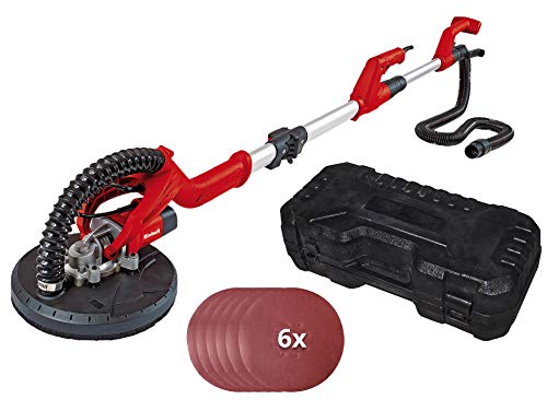 Einhell Ponceuse girafe TC-DW 225 (600 W, Longueur du câble : 400 cm, Manche télescopique en continu jusqu'à 165 cm, Livré en coffret avec 6 disques de ponçage 225 mm)